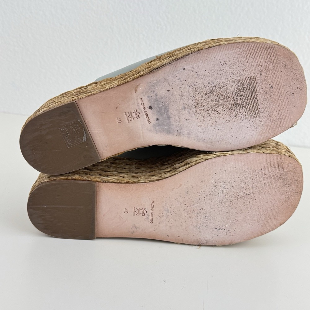 Paloma Barcelò Aryn Sandal Open Toe Wedge in Napasilk Jadite Size 40 US 9.5 - Picture 7 of 10